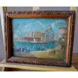 ITALIAN SCHOOL (20TH CENTURY) VENICE oil on board, framed 27cm high, 37cm wide