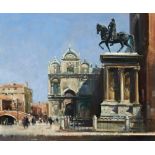 FRANK WOOTTON (BRITISH 1911-1998)  MONUMENT TO COLLEONI signed lower left, oil on board, framed 50cm