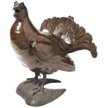 ALAN GLASBY CAPERCAILLIE a contemporary life-size patinated bronze figure,  numbered 18/20 37 cm