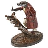 RACHEL TALBOT BADGER a limited edition Wind in the Willows bronze sculpture, signed and numbered 1/