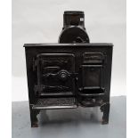 A VICTORIAN CAST IRON 'LARBERT RANGE' STOVE. 63 x 61 x 91 cms