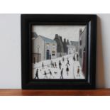 WALKER SCOTT (BRITISH 20TH / 21ST CENTURY) STREET SCENE oild on board, signed and dated 2017