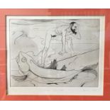 FRANCIS WEST (1936-2015) JONAH REGURGITATED etching, signed and inscribed  22cm high, 30cm wide