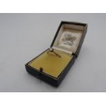A GOLD DIAMOND SOLITAIRE SET RING, diamond 0.40ct, ring size L