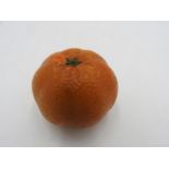 CHINESE CARVED SOAPSTONE OF AN ORANGE 20TH CENTURY 5.5cm diam