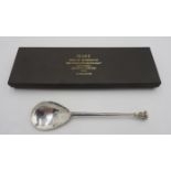 HART'S SILVER SMITHS HALLMARK SILVER HAMMERED PRESENTATION SPOON 15cm long