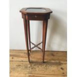 EDWARDIAN PAINTED SATINWOOD BIJOUTERIE TABLE CIRCA 1910 raised on slender square tapered legs 30cm