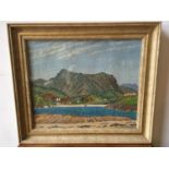 F. L MOULDING (SCOTTISH 20TH CENTURY) SCOURIE BAY  oil on canvas, framed 51cm high, 61cm wide