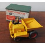 A DINKY SUPERTOYS NO.562 DUMPER TRUCK, with driver figure in original box 10cm long