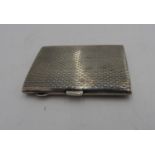 SILVER CIGARETTE CASE MAPPIN & WEBB, BIRMINGHAM, 1927 with engine turned decoration 8cm wide 2.4