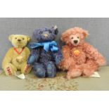 THREE STEIFF BEARS: MANCHESTER UNITIED 1902-2002 CENTENARY BEAR; KOBER, WIEN 1868-1998; SNOBBY