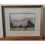 PORLOCK COASTAL SCENE WATERCOLOUR Signed Alexander Carruthers Gould 32.5cm x 22cm