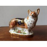 ROYAL CROWN DERBY LIMITED EDITION FIGURE 'THE ROYAL WINDSOR CORGI' 12cm long