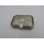 CONTINENTAL ART DECO SILVER AND ENAMEL COMPACT CIRCA 1930 of canted rectangular form 9cm wide 3.9