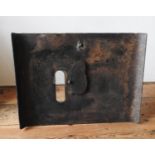 RARE FIRST WORLD WAR SNIPER SHIELD, from the battlefield at Ypres 62 x 44cms