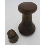 AVERY 7lb BRASS BELL WEIGHT AND ONE OTHER BELL WEIGHT