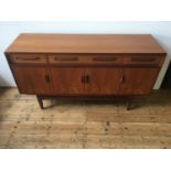 G-PLAN RETRO 4-DOOR SIDEBOARD WITH DRAWERS 85 x 153 x 46cms,