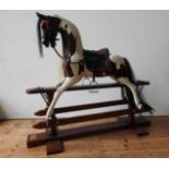 STEVENSON BROTHERS LIMTED EDITION 'TINKERBELL' ROCKING HORSE  the oak 'pinto' body painted to