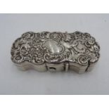 VICTORIAN SILVER NECESSAIRE LONDON, 1886 the ornate rococo embossed case opeing to reveal a fully