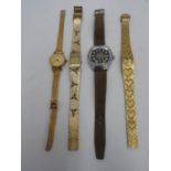 A SAKOTA VINTAGE GENT'S WRIST WATCH AND THREE OTHER WRISTWATCHES