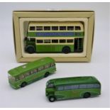 COLLECTION OF THREE SCALE MODELS OF SOUTHDOWN COACHES Leyland Tiger coach by Efe Harrington cavalier