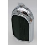 BENTLEY DECANTER BY CLASSIC STABLE LIMITED chromed surround with a green mesh grille and red