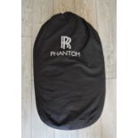 ROLLS ROYCE INDOOR CAR COVER finished in black and complete with original bag believed to fit the