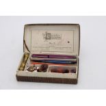 THE J.W SOCIETY SEALING SET NO.2, WITH BRASS SEAL, MINIATURE CANDLESTICK AND PERFUMED WAX STICKS