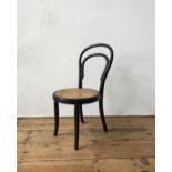 CHILD'S CANE SEAT BENTWOOD CHAIR, 68cm high