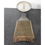 SALTER 'NO.220'  VINTAGE BATHROOM SCALES, 34 x 26 x 50cms