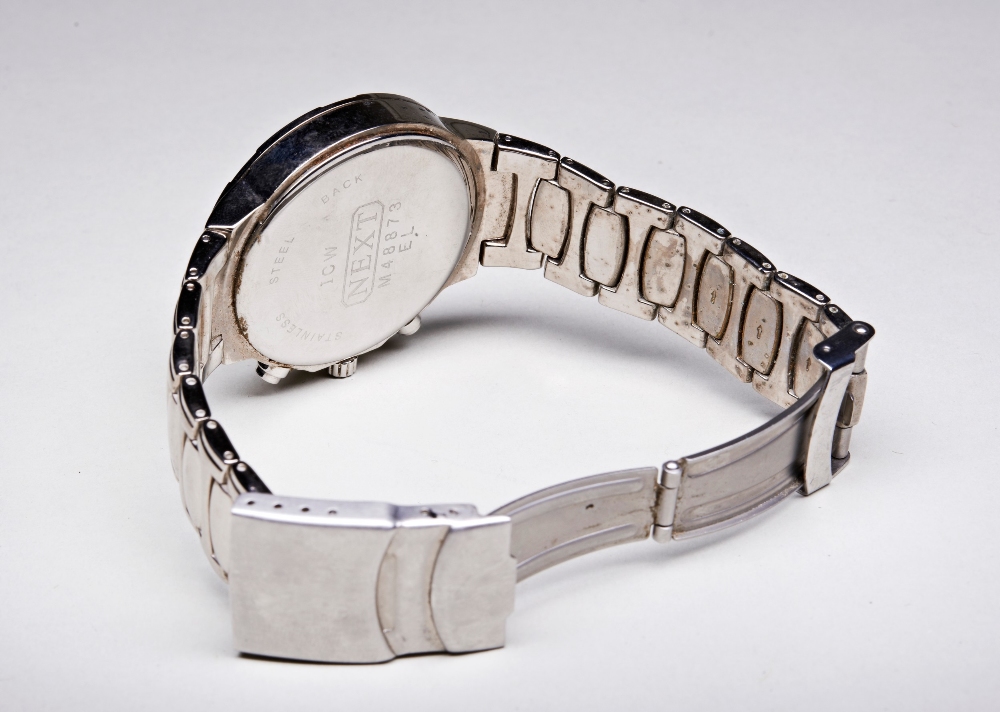 GUESS WATCH COMPANY WATERPRO STEEL, square dial quartz chronograph watch, a NEXT QUARTZ - Image 3 of 7