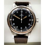 RARE OMEGA 1953 RAF MANUAL WIND CHRONOMETER, with tritium dial the 37mm case with arrow-marked