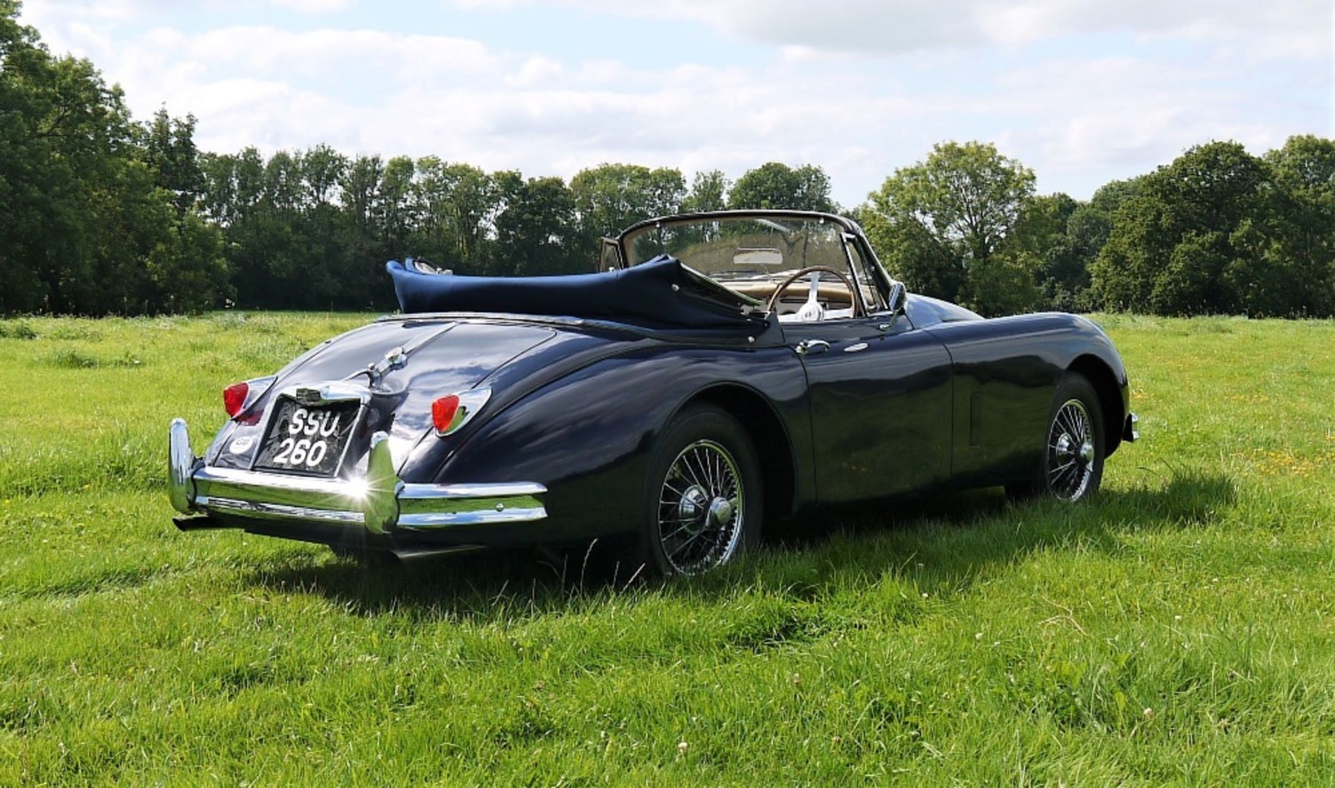 1958 JAGUAR XK150 DROPHEAD COUPE Registration Number: SSU 260 Chassis Number: S837226 Recorded - Image 9 of 26
