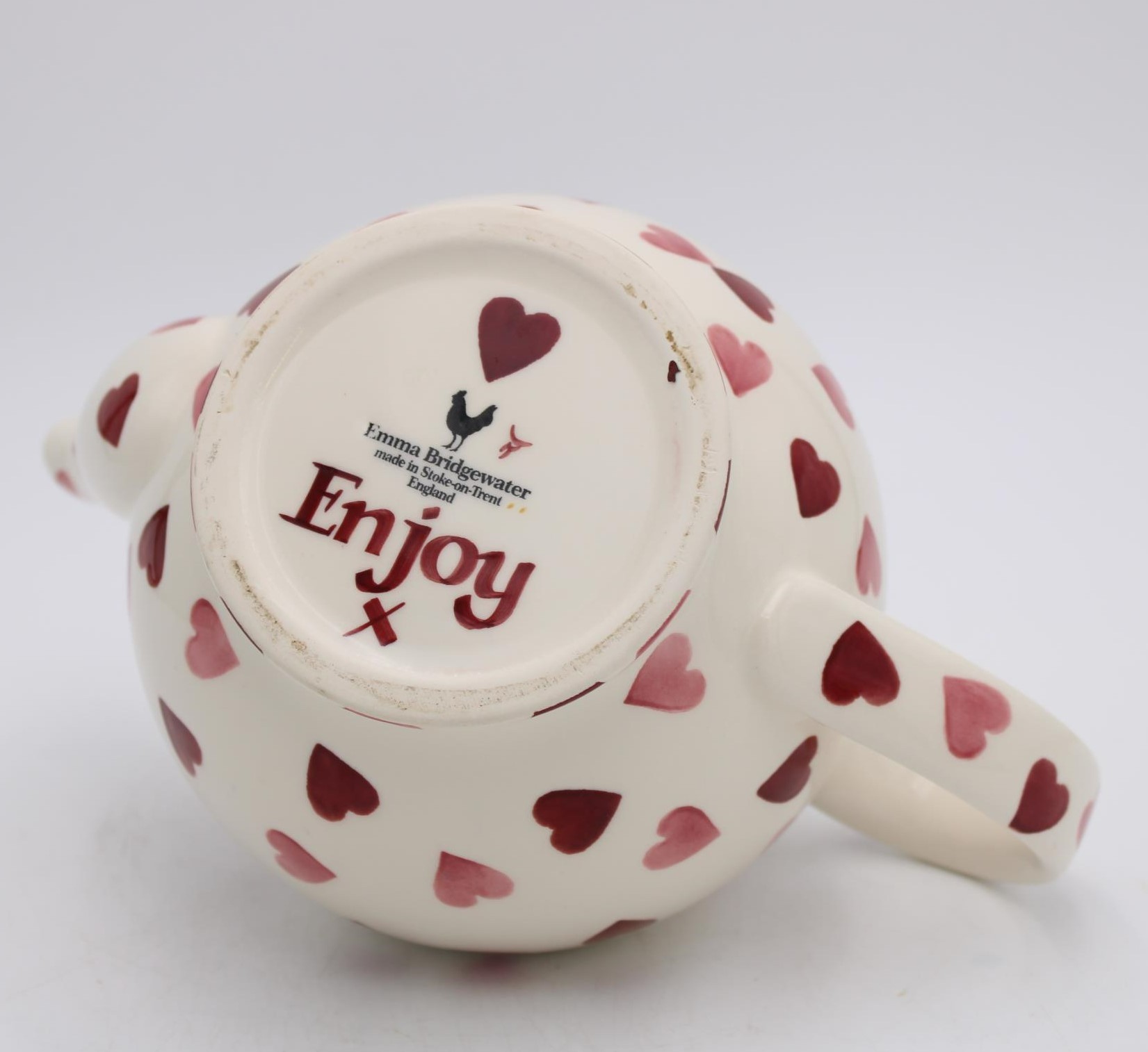 AN EMMA BRIDGEWATER HEART DECORATED 'TEA FOR TWO' TEAPOT IN ORIGINAL BOX, 20cm high - Image 5 of 5