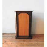 A VICTORIAN WALNUT PIER CABINET, with marquetry inlay 90 x 55 cm