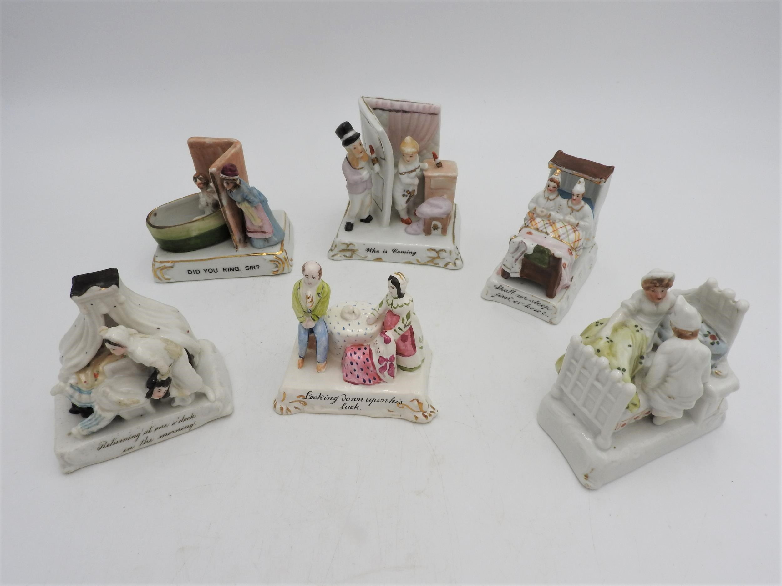 SIX FAIRING PORCELAIN GROUP FIGURES