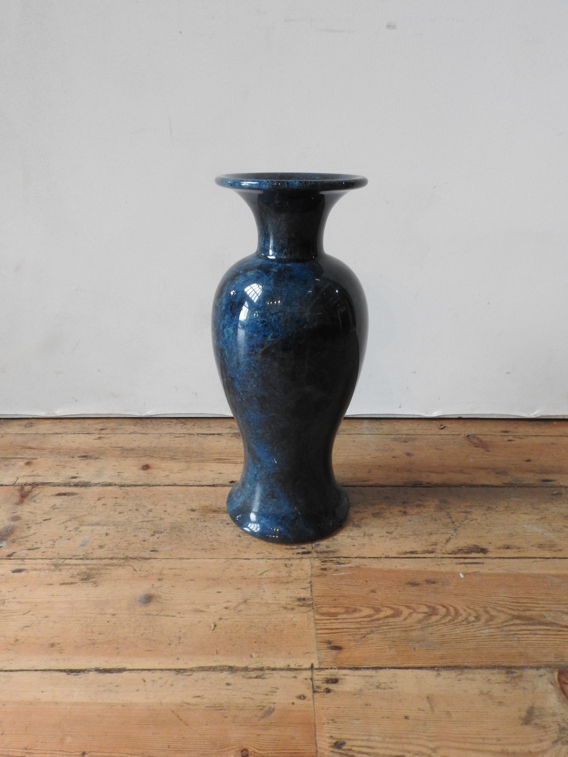 A LARGE MARBLE EFFECT BALUSTER VASE, 51cm high - Image 2 of 3