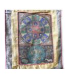 A TIBETAN THANGKA, 76 x 38 cm