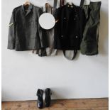 OFFICER'S UNIFORM X 2, PLUS BAG AND BOOTS