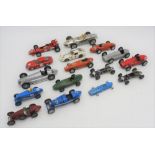 COLLECTION OF MODEL RACING CARS from the 1960s to 1970s from Dinky and Corgi, makes include Ferrari,