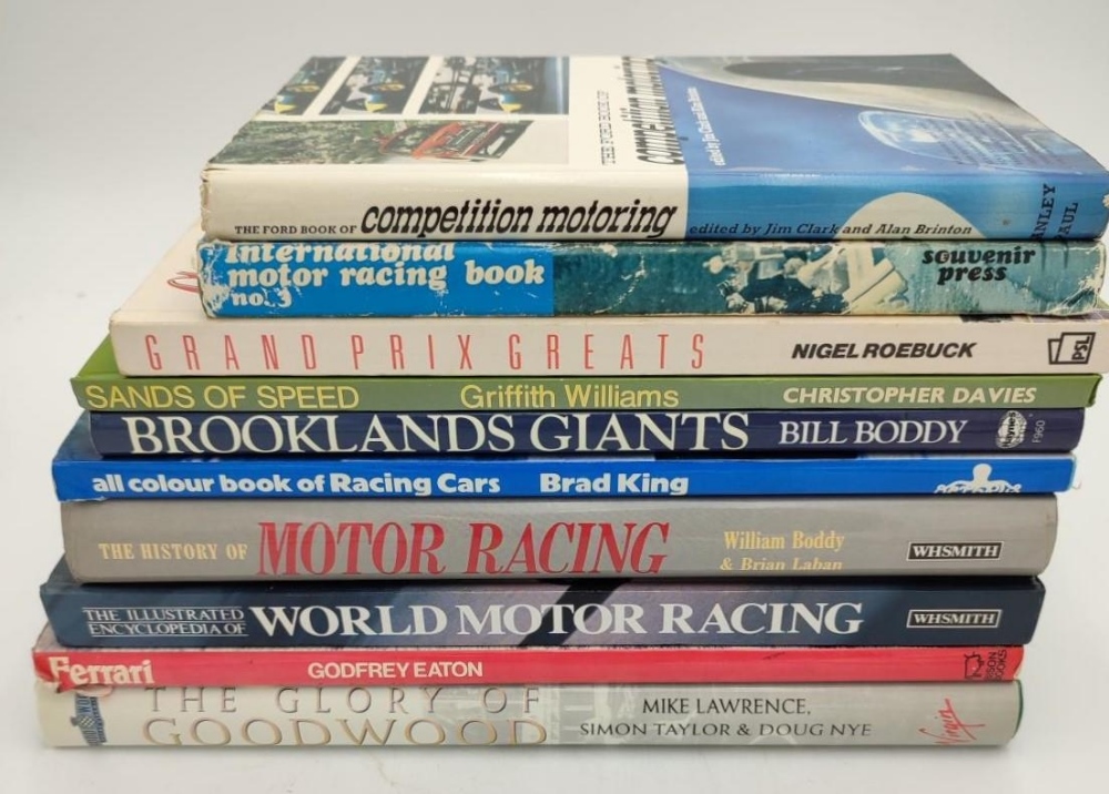 COLLECTION OF MOTORSPORT ORIENTATED BOOKS from the 1950s to the present day (10)