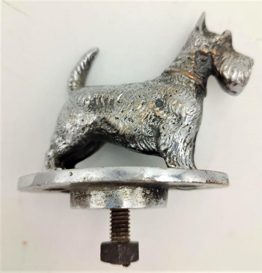 SCOTTIE DOG HOOD ORNAMENT / CAR MASCOT 10cm in length