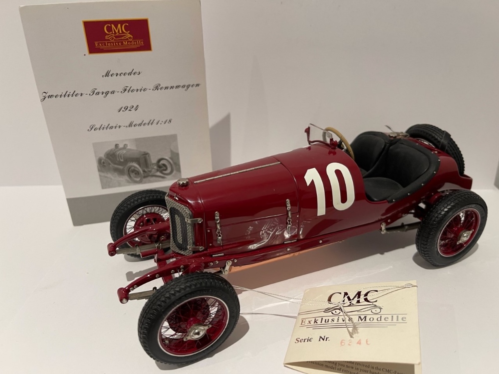 CMC MODELS 1:18 SCALE MODEL OF THE 1924 MERCEDES TARGA FLORIO OF CHRISTIAN WERNER AND KARL SAILER (