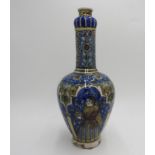 PERSIAN QAJAR GLAZED-POTTERY VASE 19TH CENTURY 37cm high