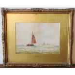 MARITIME WATER COLOUR ON PAPER 'ON THE SCHELDT', G.S WALTERS R.B.A, signed in bottom left corner