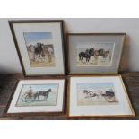 FOUR SIGNED WATER COLOURS OF DORSET FAIR BY J.A MACWILLIAM