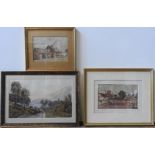 THREE 19TH CENTURY RURAL SCENE WATER COLOURS