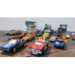 SIX BOXED CORGI MOBIL PERFORMANCE CAR MODELS AND A LARGE SELECTION OF DIE CAST MODEL VEHICLES (85)