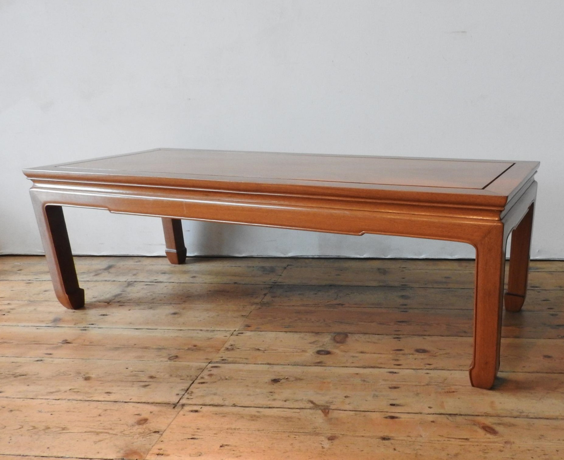 AN ANGLO-CHINESE ROSEWOOD KANG TABLE, produced in Hong Kong in the mid 1960's,  superb condition, 40