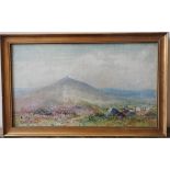 AN EARLY 20TH CENTURY DARTMOOR SCENE OIL PAINTING, SIGNED J.A.MOYLE, signature in lower right